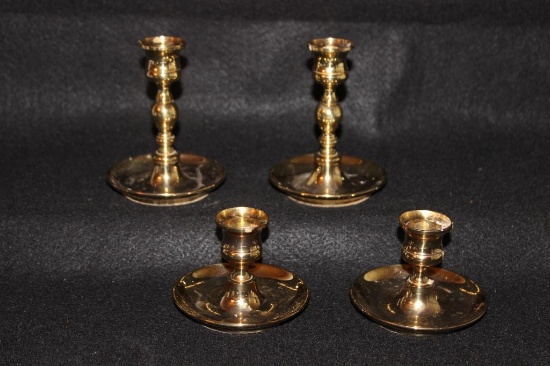 (4) Baldwin Brass Candlesticks: (2) 4 1/2"