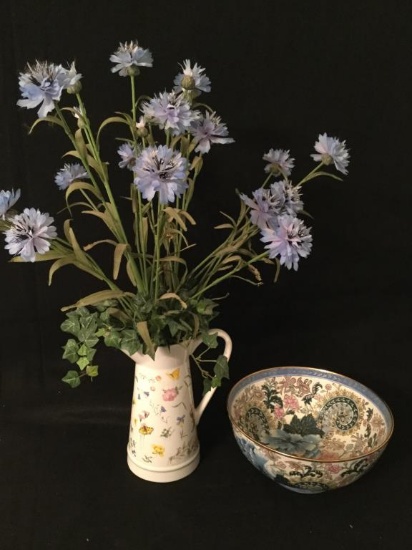 (2) Decorative Items: 10 1/2"  Bowl by Andrea