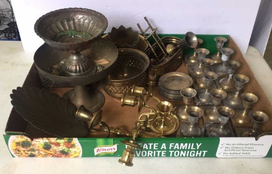 Large Assortment of Brass Items & (1)