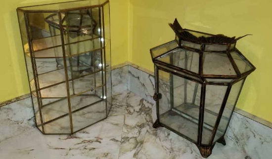 (2) Glass Displays: 13 1/2" Tall