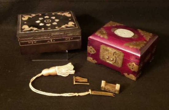 (2) Decorative Boxes: (1) Rectangular Inlaid