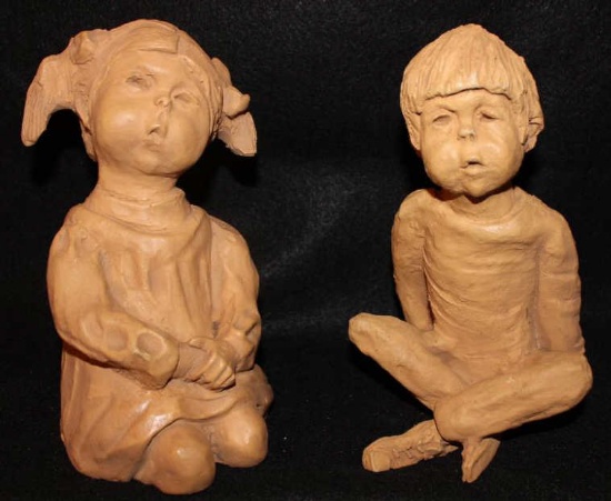 Boy and Girl Figurines by Dave Grossman Designs,