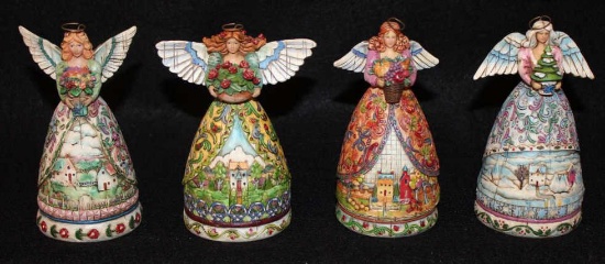 (4) Jim Shore Angel Figurines, 2006, 4 1/2"each