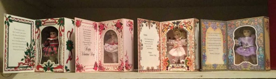 (5) Marie Osmond Porcelain Greeting Card Dolls By