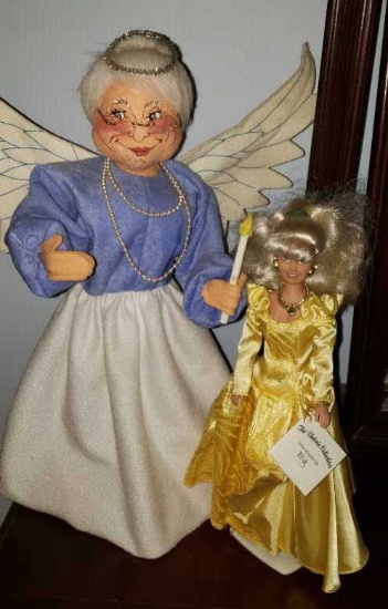 (2) Dolls w/Stands: Agatha Angel-1998 by Mobilitee