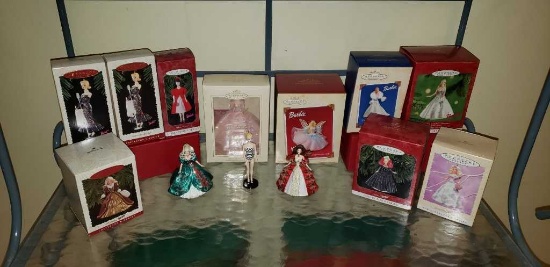 (13) Barbie Hallmark Keepsake Ornaments
