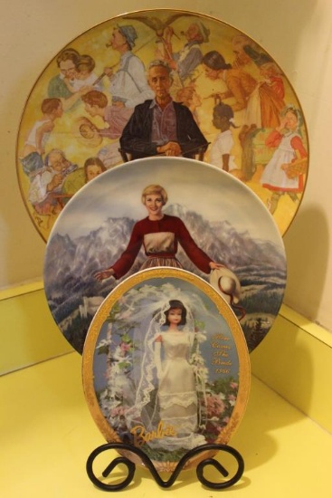 (3) Collector Plates: From Barbie With Love-"Here