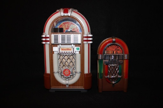 (2) Wurlitzer Reproductions: 10 1/2" Tall Musical