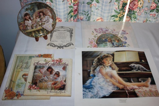 Assorted Sandra Kuck Items: Collector Plate-"Cats