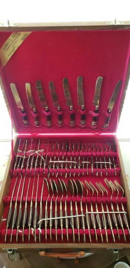 Set of Gold Tone Flatware-Thailand: