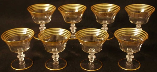 (8) Champagne/Sherbet Glasses 4" Tall