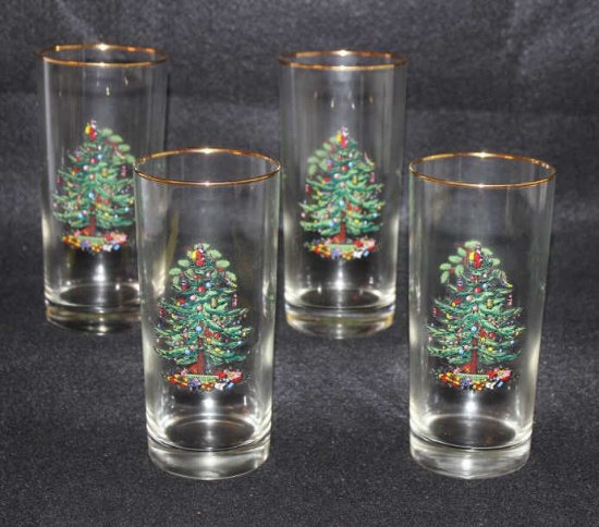 (4) Spode Christmas Tumblers