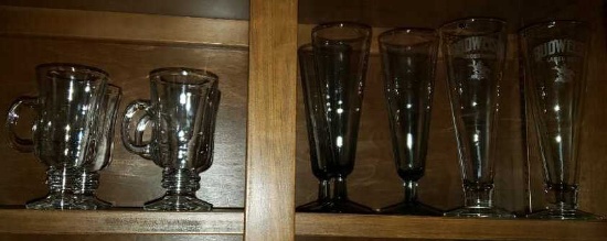 Assorted Glassware (4) Irish Coffee Cups