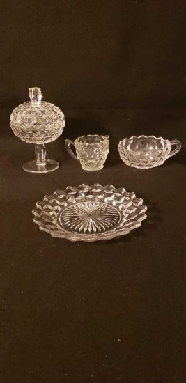 Assorted Fostoria American 7 1/2" Covered Candy