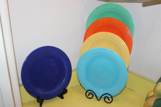 "Fiesta" by Homer Laughlin: (5) Dinner Plates: