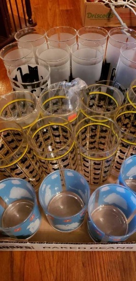 Assorted Plastic Cat Themed Tumblers