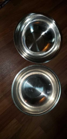 (2) 18" Stainless Steel Mixing Bowls