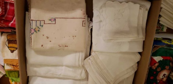 Assorted Linens 40" Square w/11 Matching Napkins,