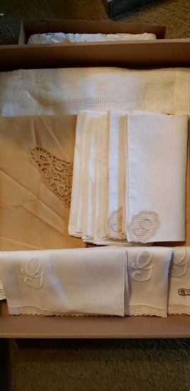 Assorted Linens 60" x 96" Tablecloth; 58" Round
