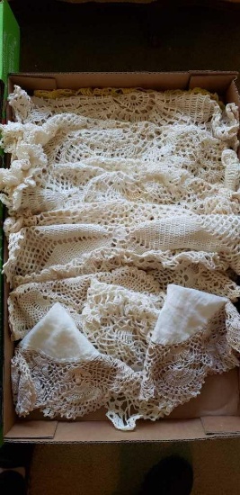 Assorted Doilies &Dresser Scarves