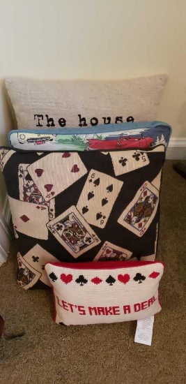 (4) Throw pillows