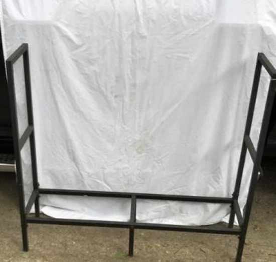 Wrought Iron Firewood Stand, 48" Long x 13" Deep,