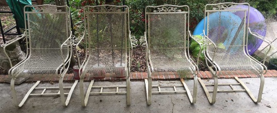 Set/4 Wrought Iron Patio Chairs