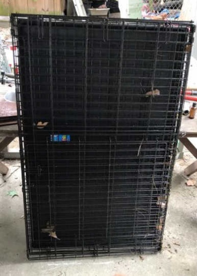 Extra Large Folding Double Door Pet Crate—48” x