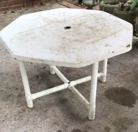 PVC Patio Table—42” Diameter, 28” High