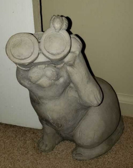 Concrete Cat 12" Tall