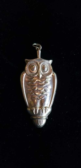 Sterling Owl Pendant-Gorham