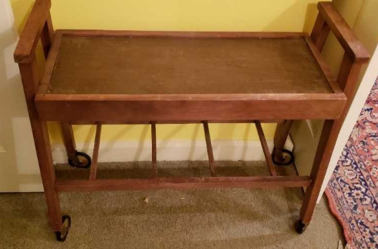 Vintage Rolling Utility Cart 28" x 11" x 25"