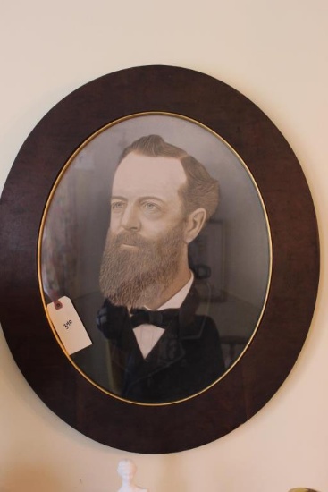 Oval Framed Portrait 22 1/4" x 26 1/2"