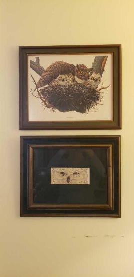(2) Pictures: Pen & Ink Drawing signed D.C. Smith,