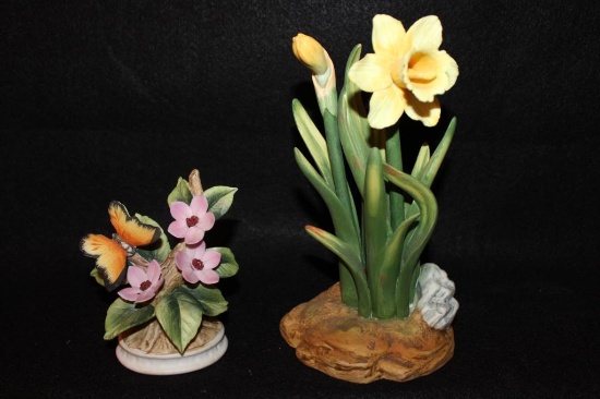 (2) Porcelain Figurines: Lefton China KW7213, 5