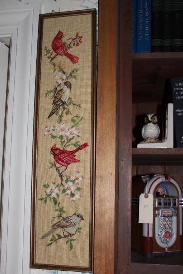 Framed Needlepoint 6 3/4" x 28 3/4"