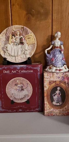 Porcelain Figurine & Collectible Plate Seymour