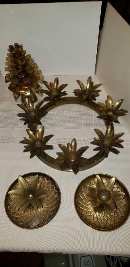 (4) Vintage Brass Candleholders