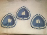 (3) Jasperware by Wedgwood Trinket Dishes 4 1