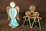 (2) Stained Glass Angels-10 1/4