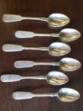 (6) Sterling Teaspoons, 19th Century Moscow,