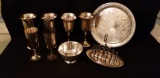 Assorted Silverplate Items: 4- Goblets,