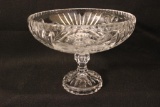 Footed Lead Crystal Bowl Butterfly Design