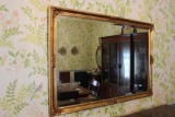 Beveled Glass Mirror in Gold Frame 45 1/2