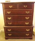 Queen Anne Cherry Finish Chest of Drawers,