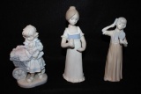 (3) Handpainted Porcelain Figurines: Lisi