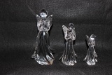 (3) Crystal Praying Angels by Enesco 1986-4