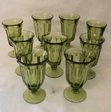 (9) Green Iced Tea Glasses