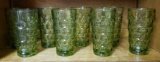 (8) Green Tumblers, 5 3/4