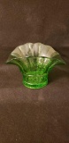 Green Glass Planter/Dish